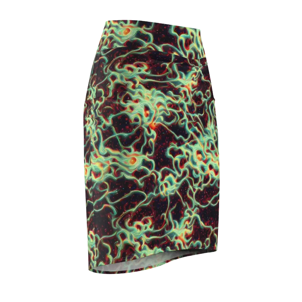 Chimeric Currents on Pencil Skirt — Front Side
