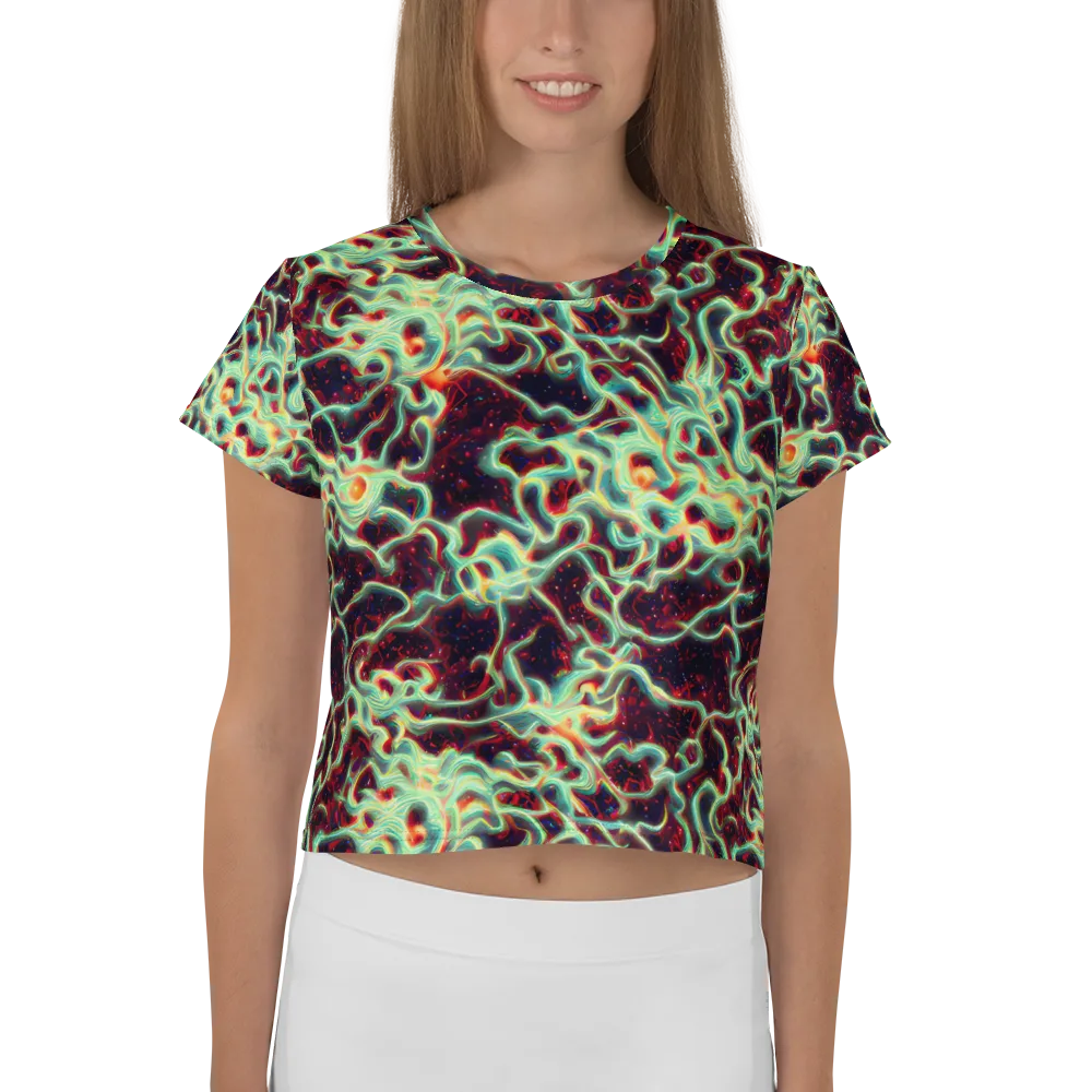 Chimeric Currents on Crop Tee — Front