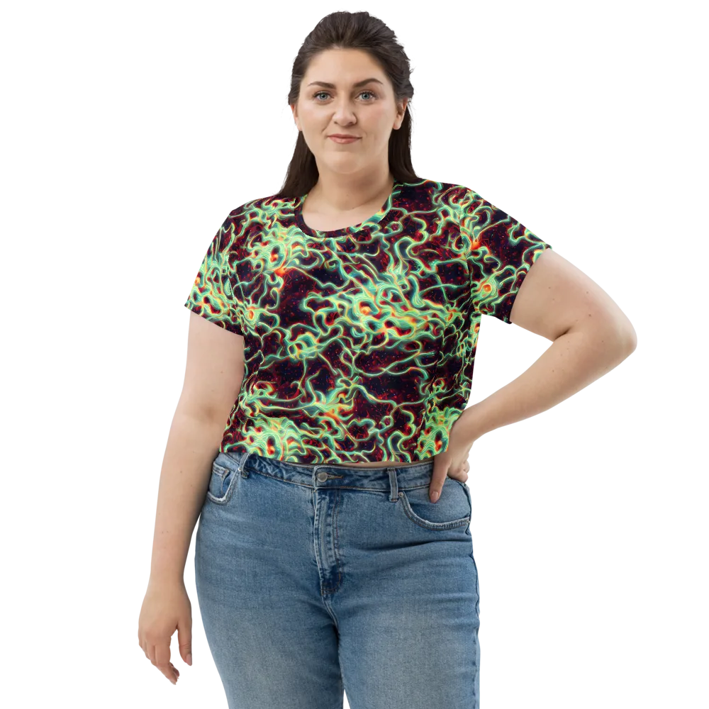 Chimeric Currents on Crop Tee — Front