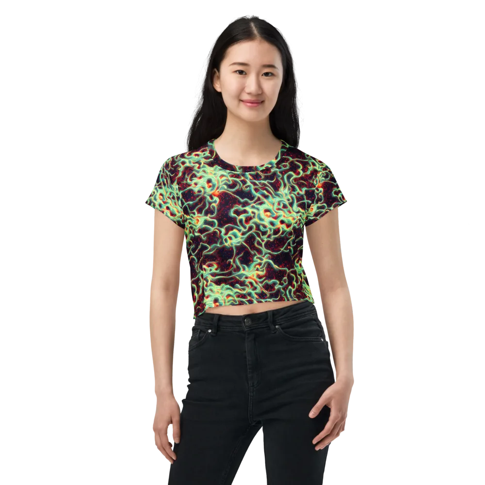 Chimeric Currents on Crop Tee — Front