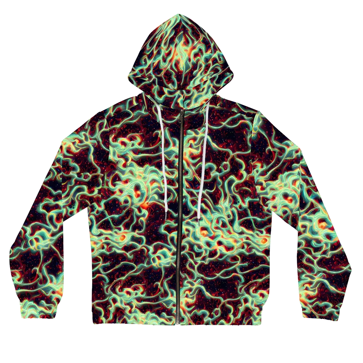 Chimeric Currents on Women's Full-Zip Hoodie — Front