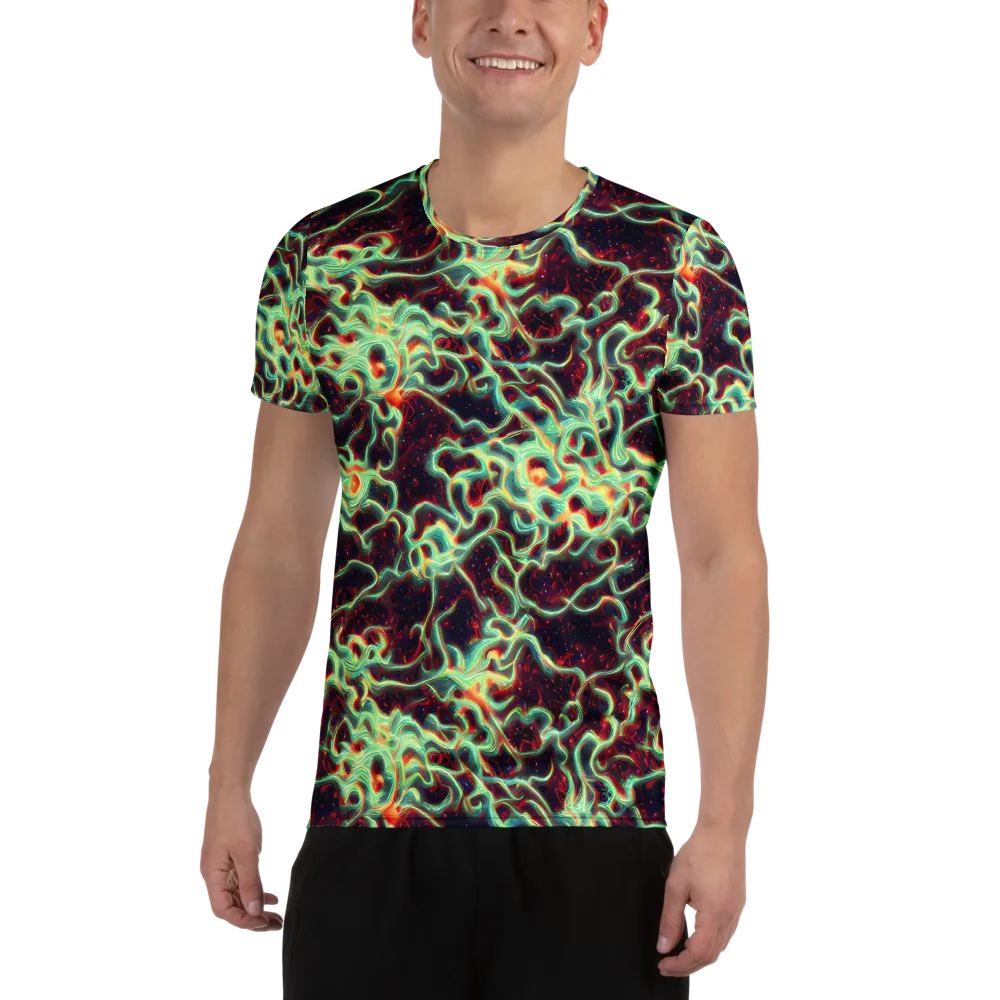 Chimeric Currents on Men's Athletic T-Shirt — Front