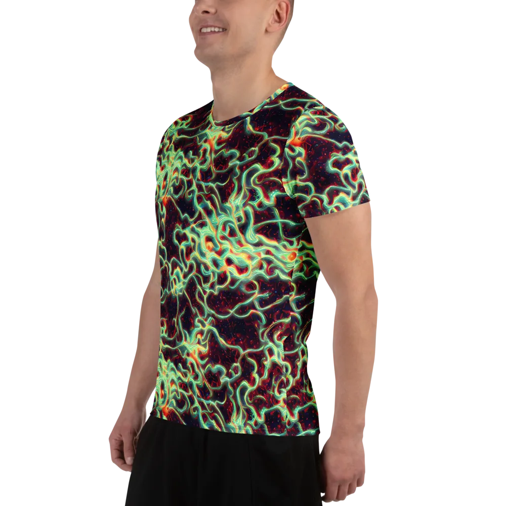 Chimeric Currents on Men's Athletic T-Shirt — Left
