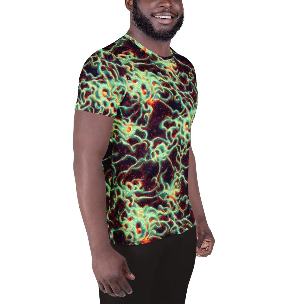 Chimeric Currents on Men's Athletic T-Shirt — Right