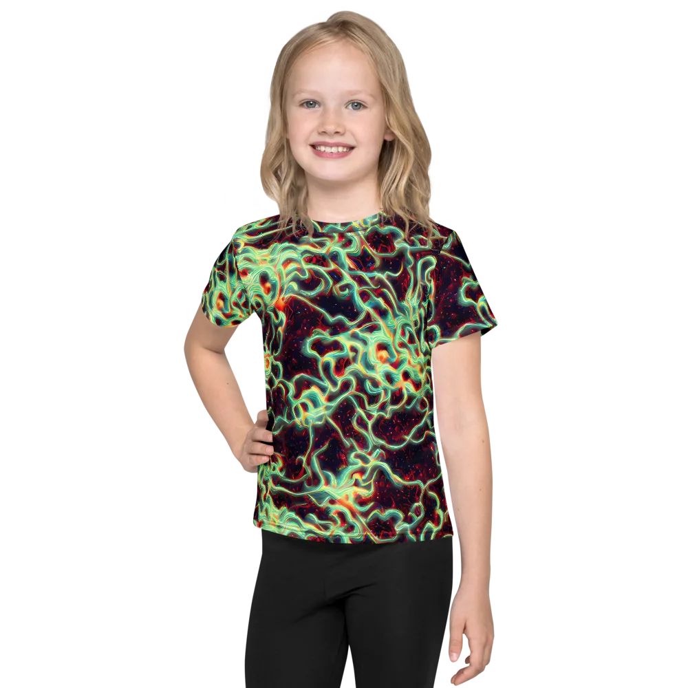 Chimeric Currents on Kids Crew Neck T-Shirt — Front