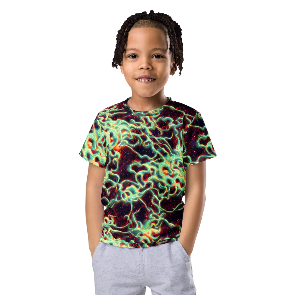 Chimeric Currents on Kids Crew Neck T-Shirt — Front