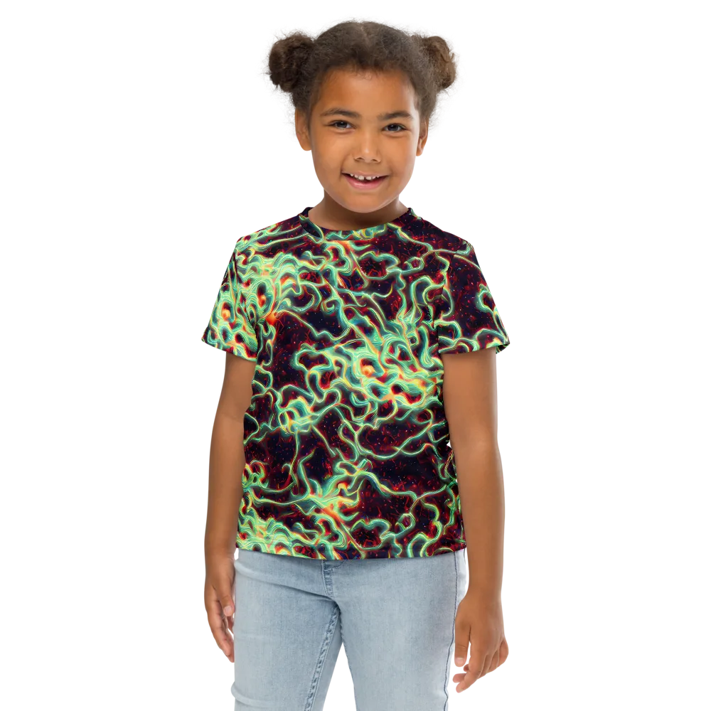 Chimeric Currents on Kids Crew Neck T-Shirt — Front