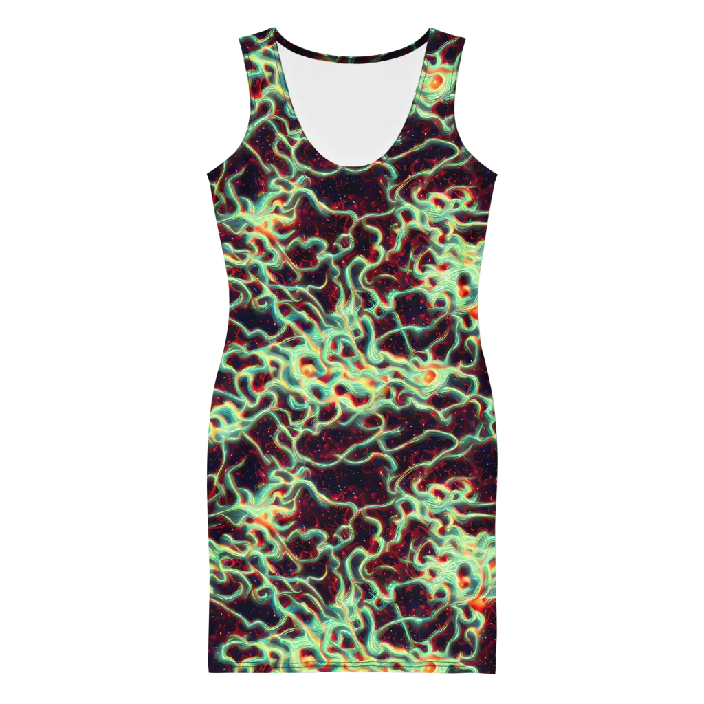 Chimeric Currents on Bodycon Dress — Front