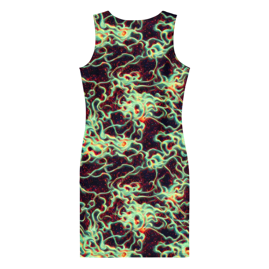 Chimeric Currents on Bodycon Dress — Back