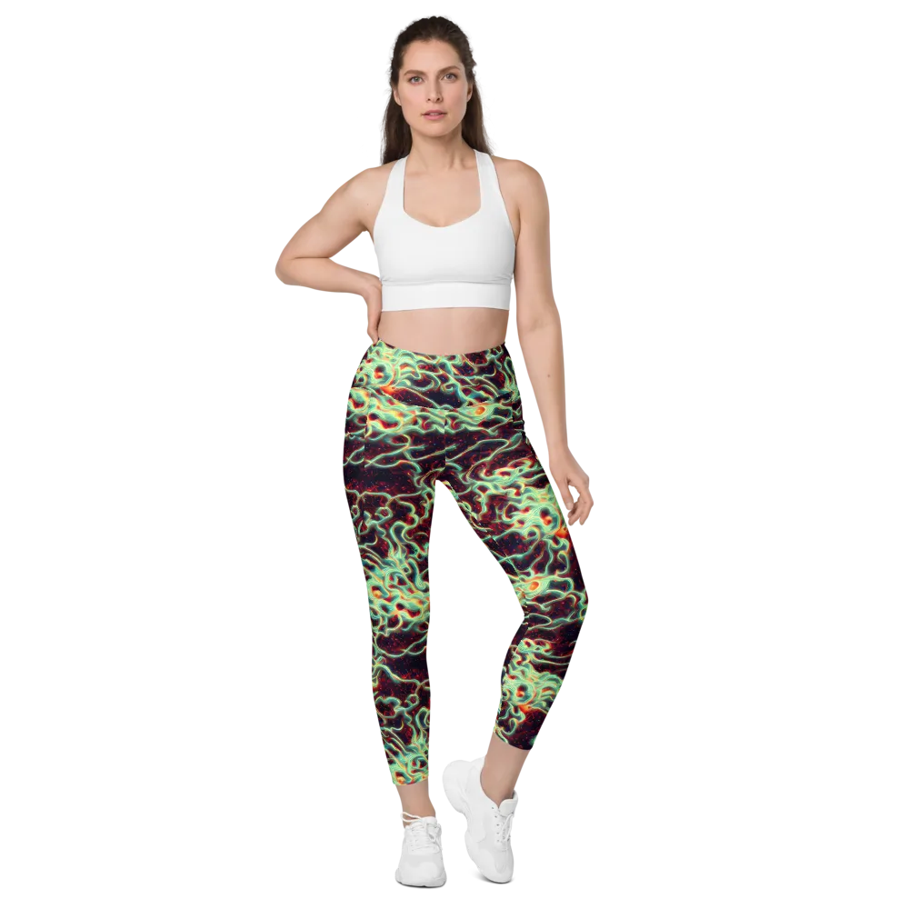 Chimeric Currents on Leggings with Pockets — Front