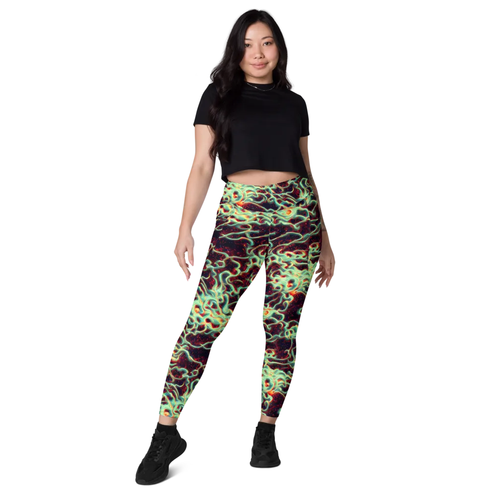 Chimeric Currents on Leggings with Pockets — Front