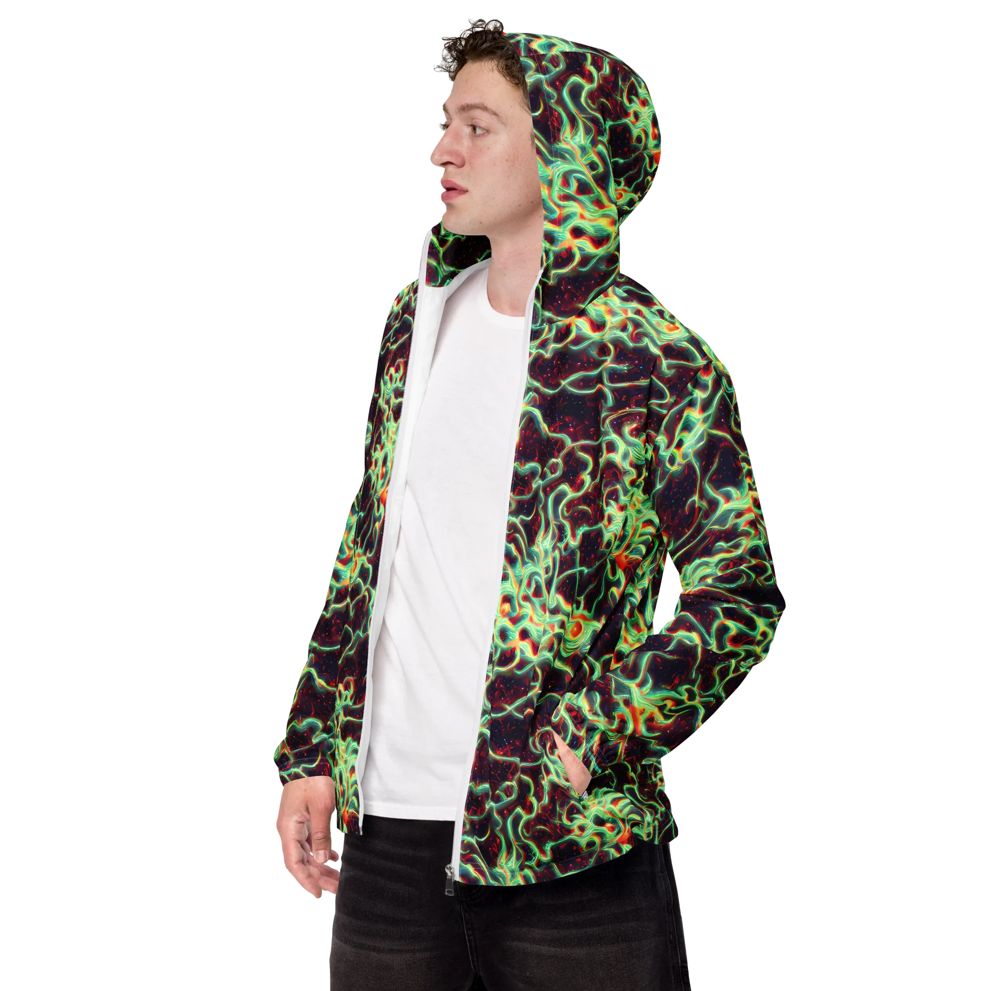 Chimeric Currents on Men's Windbreaker — Left Front