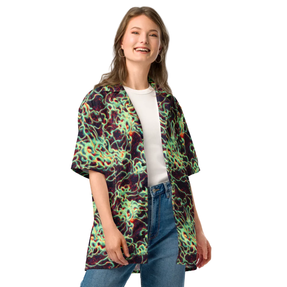 Chimeric Currents on Button Shirt — Front
