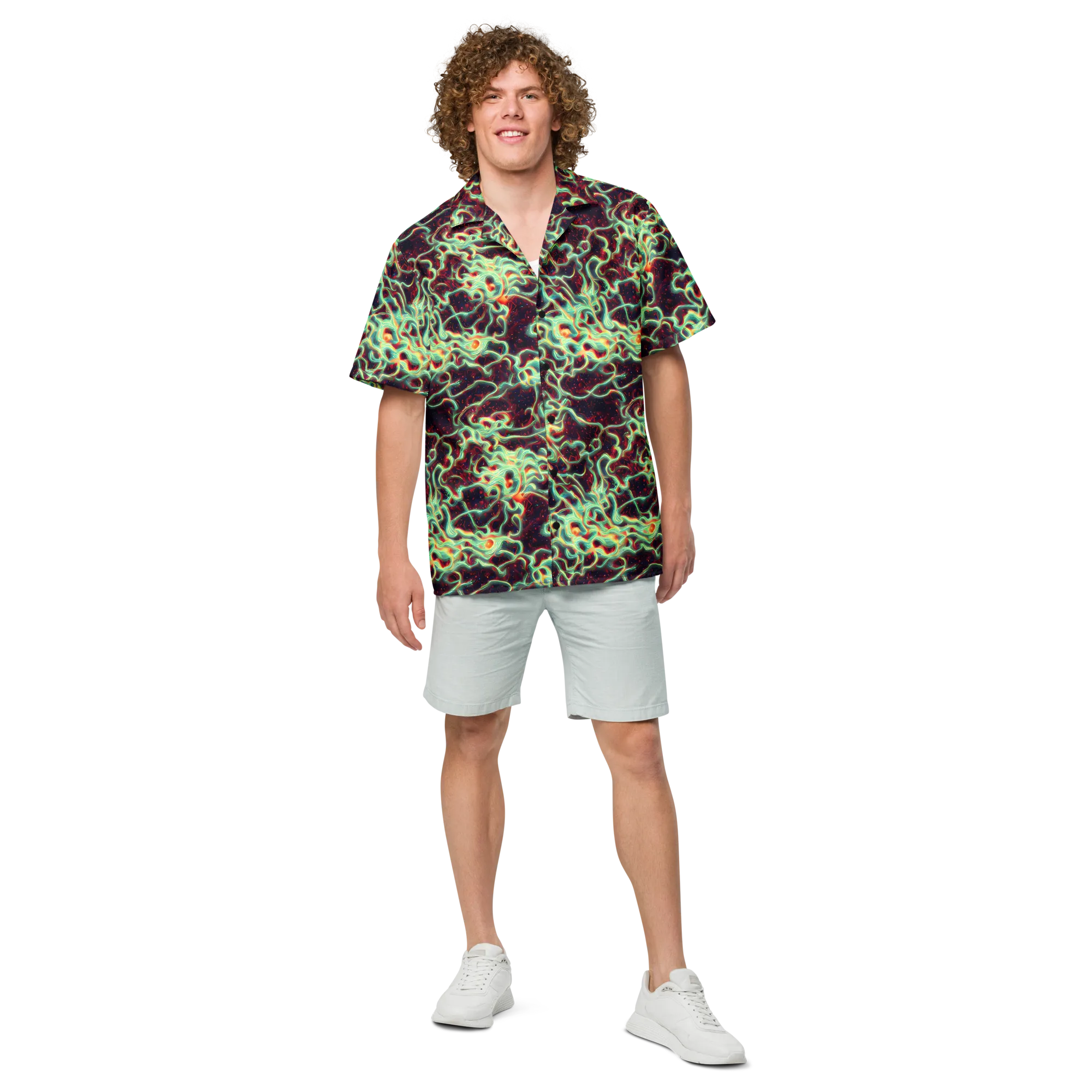 Chimeric Currents on Button Shirt — Front