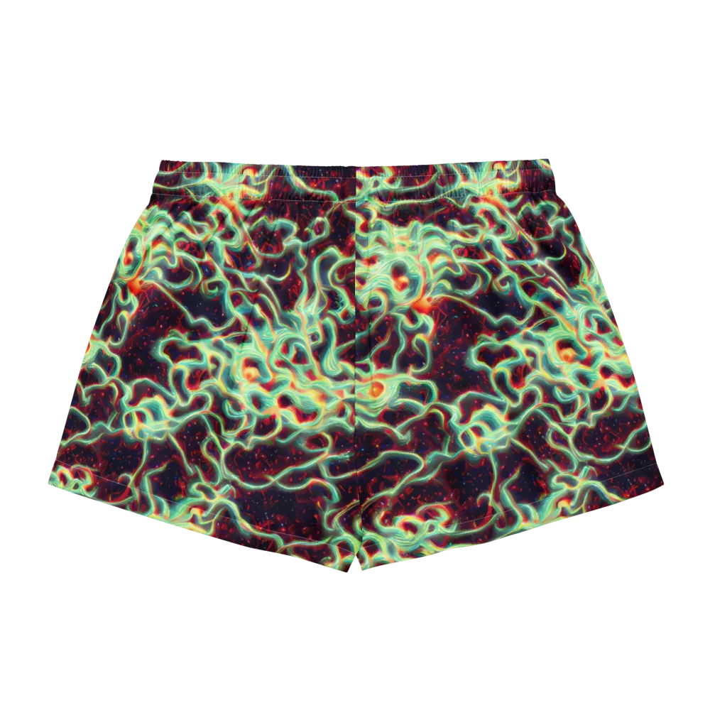 Chimeric Currents on Women's Pajama Shorts — Back