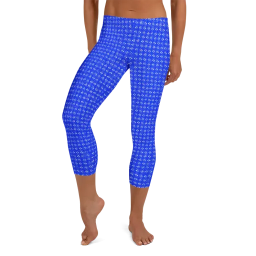 Azure Tangle on a Capri Leggings