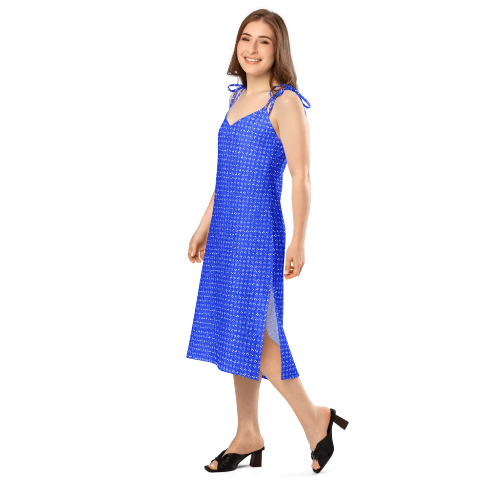 Azure Tangle on Slip Dress — Left Front