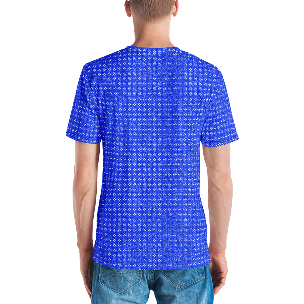 Azure Tangle on Men's Crew Neck T-Shirt — Back