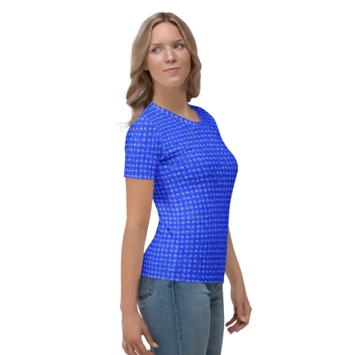 Azure Tangle on a Women's Crew Neck T-Shirt