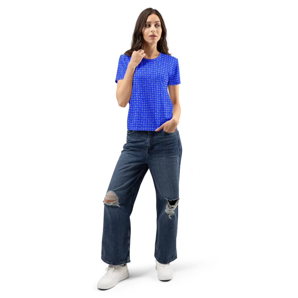 Azure Tangle on Women's Crew Neck T-Shirt — Front