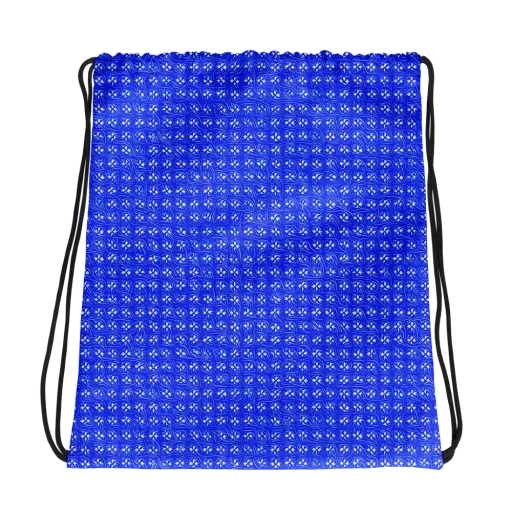 Azure Tangle on a Drawstring Bag