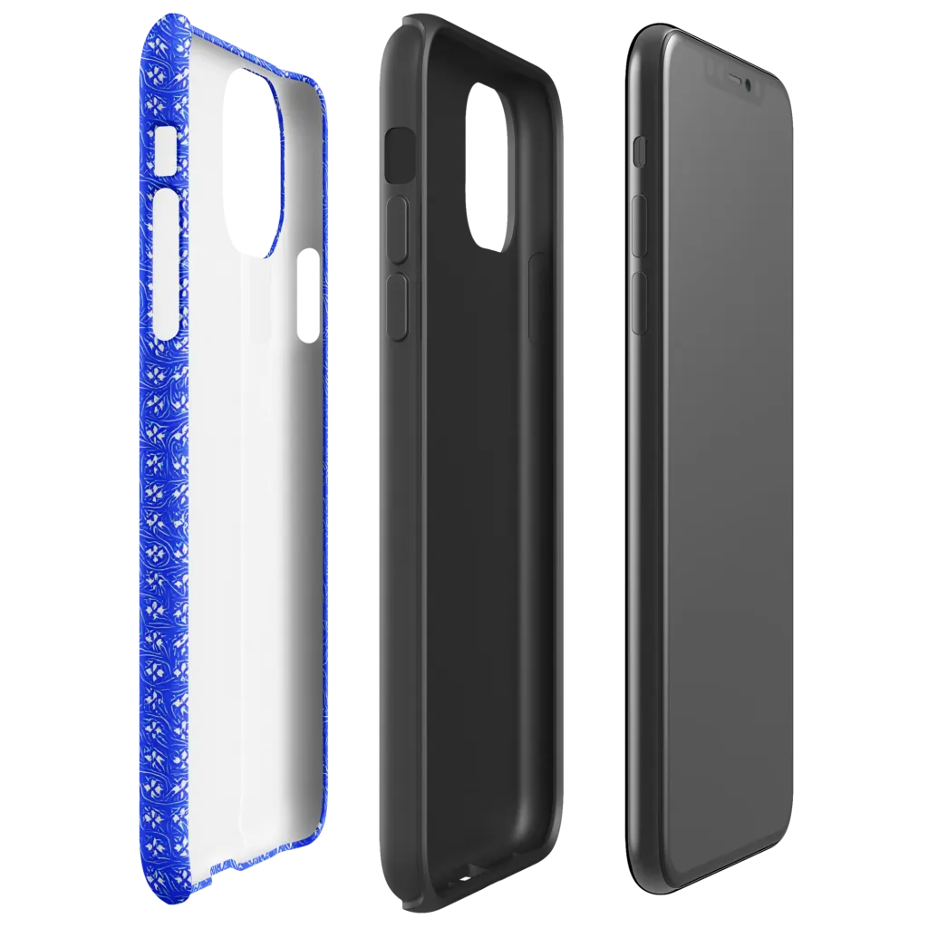 Azure Tangle on Tough Case for iPhone® — Right