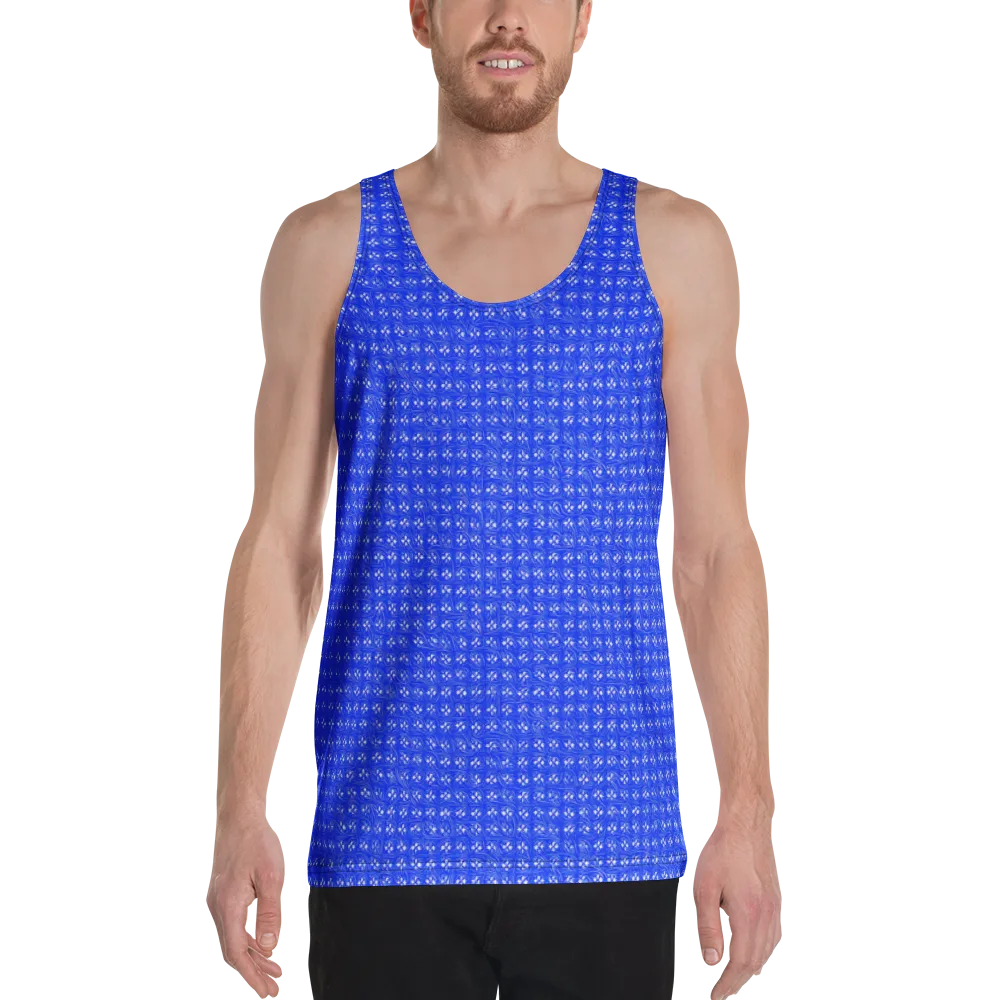 Azure Tangle on Men's Tank Top — Front