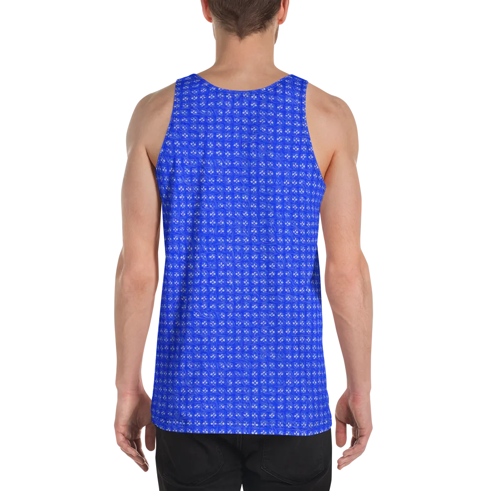 Azure Tangle on Men's Tank Top — Back