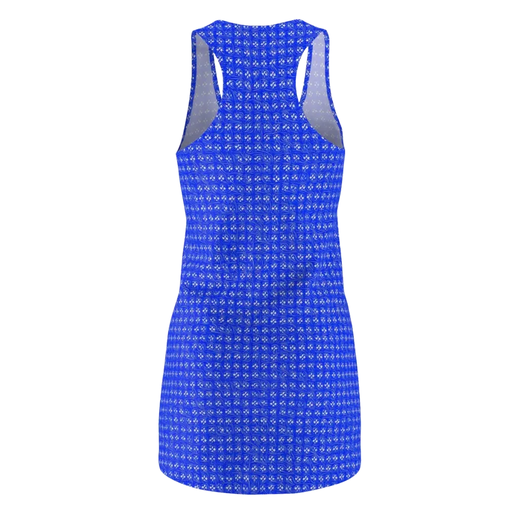 Azure Tangle on Racerback Dress — Back