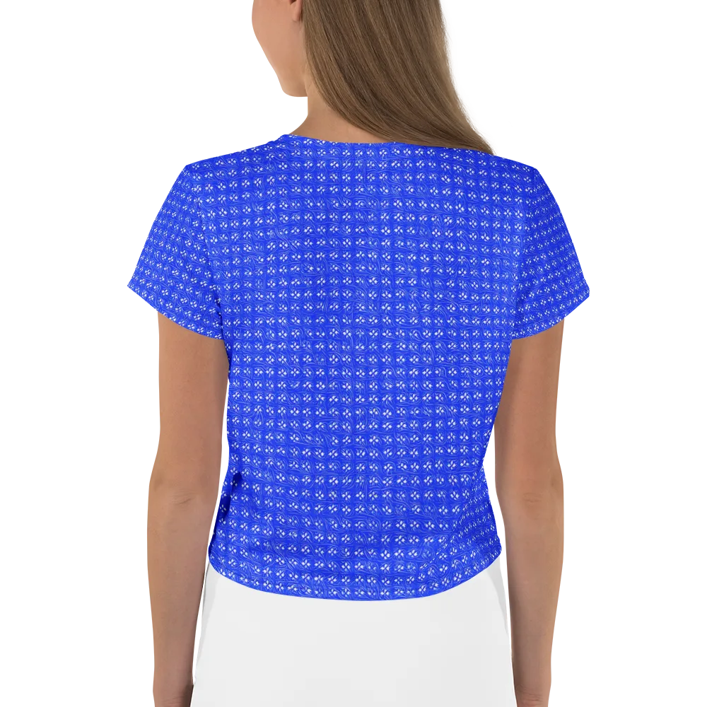 Azure Tangle on Crop Tee — Back