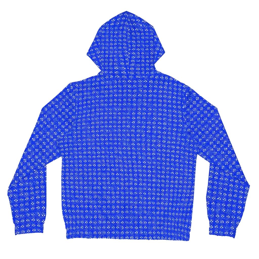 Azure Tangle on Women's Full-Zip Hoodie — Back