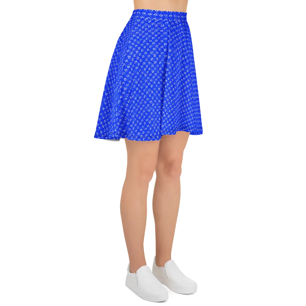 Azure Tangle on Skater Skirt — Right