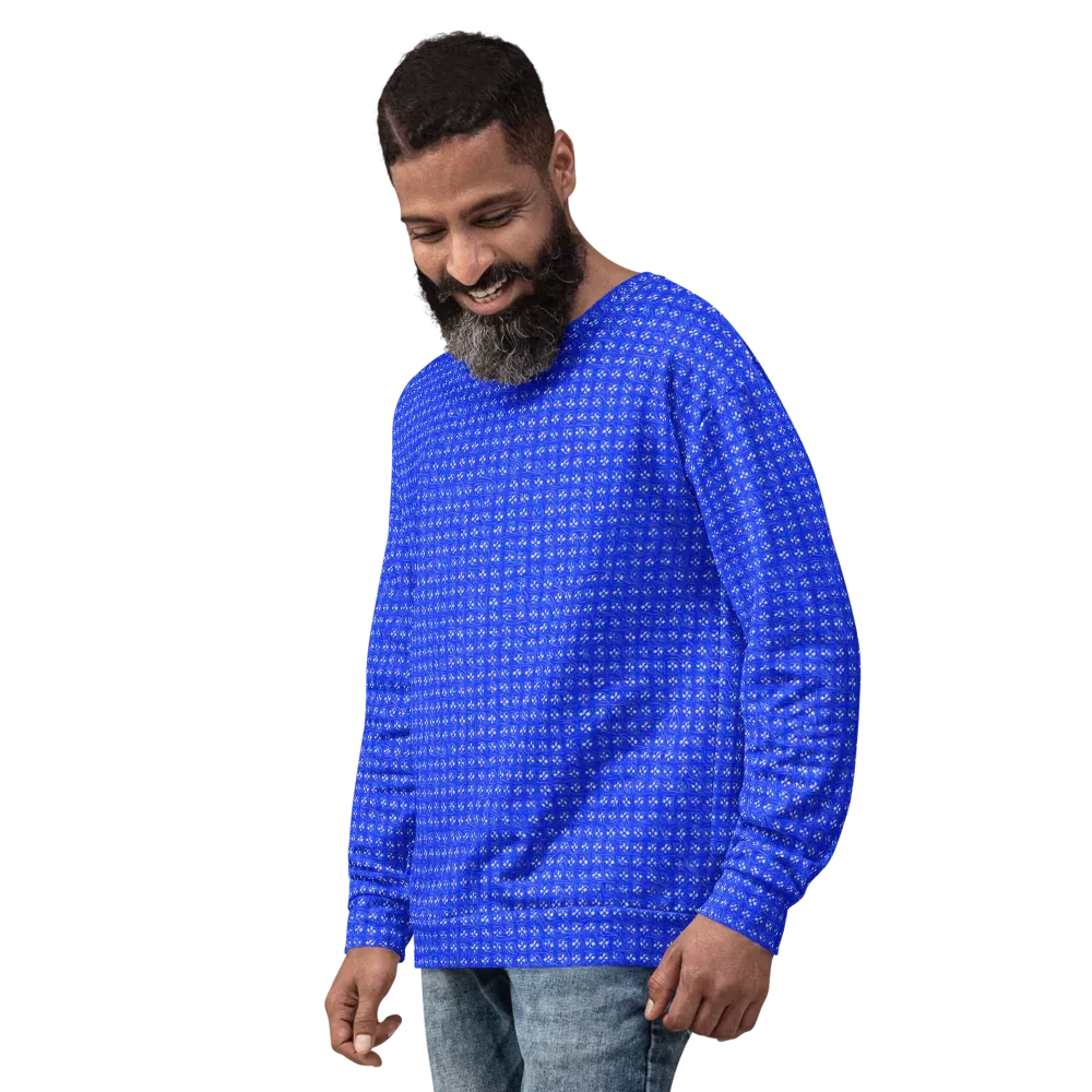 Azure Tangle on Sweatshirt — Left Front