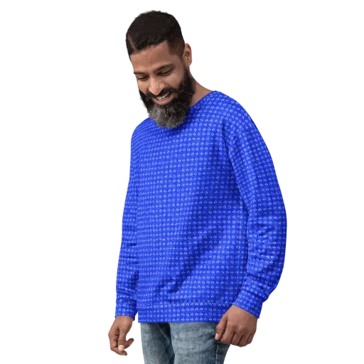 Azure Tangle on a Sweatshirt