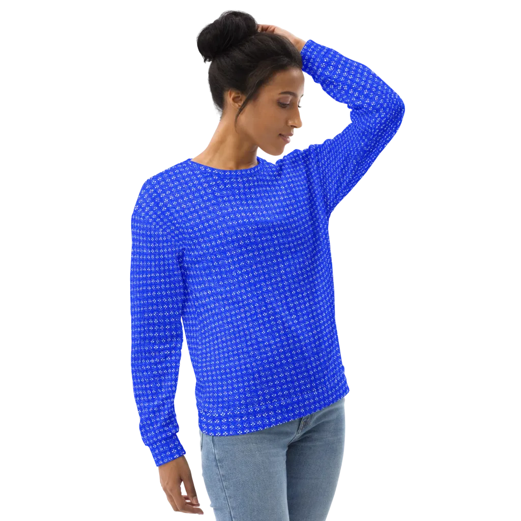 Azure Tangle on Sweatshirt — Right Front