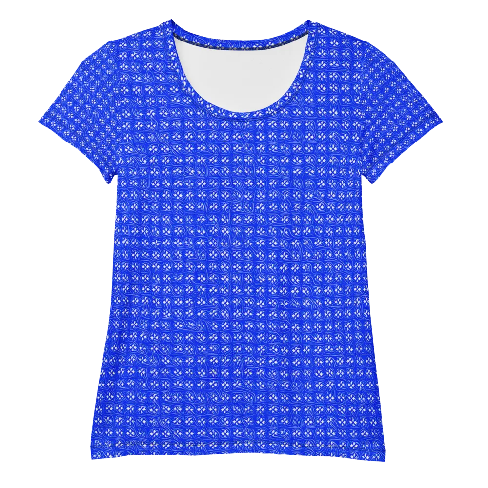 Azure Tangle on Women's Athletic T-Shirt — Front