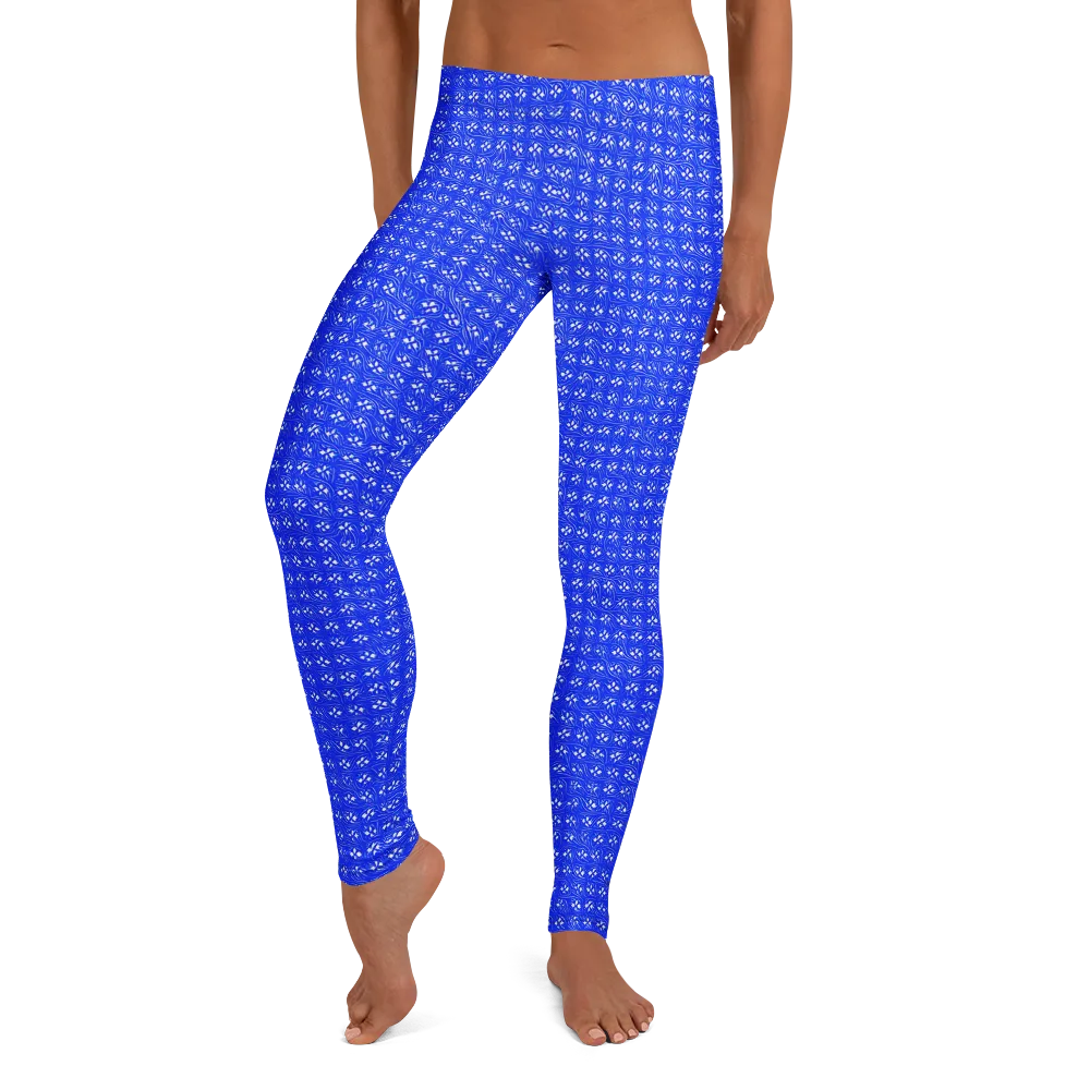 Azure Tangle on Leggings — Front