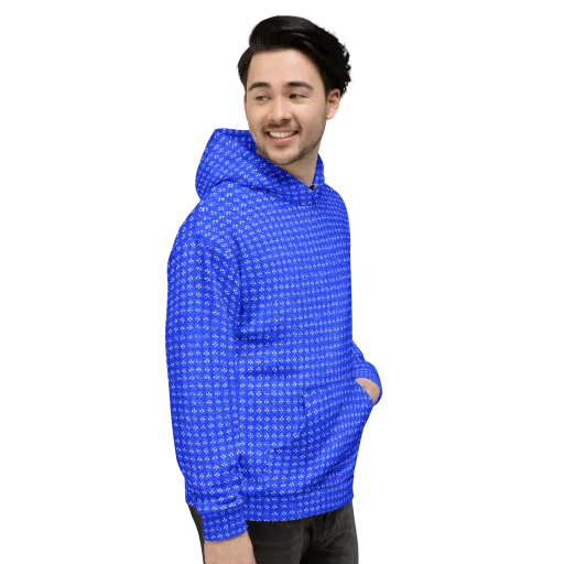 Azure Tangle on a Hoodie