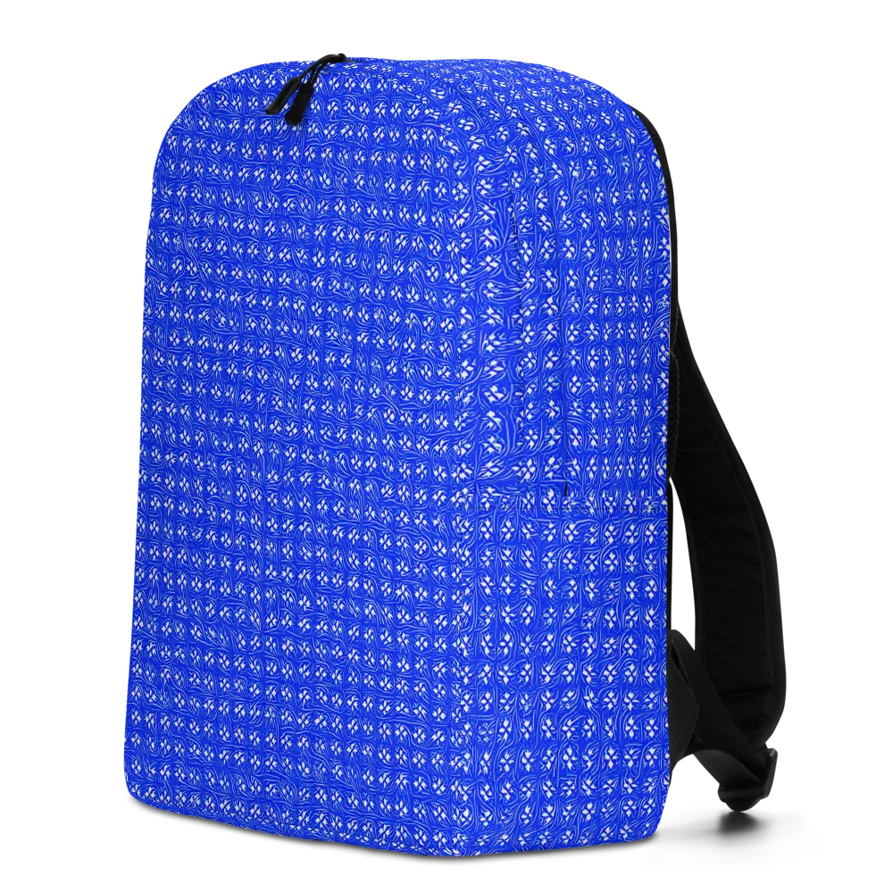 Azure Tangle on Minimalist Backpack — Left