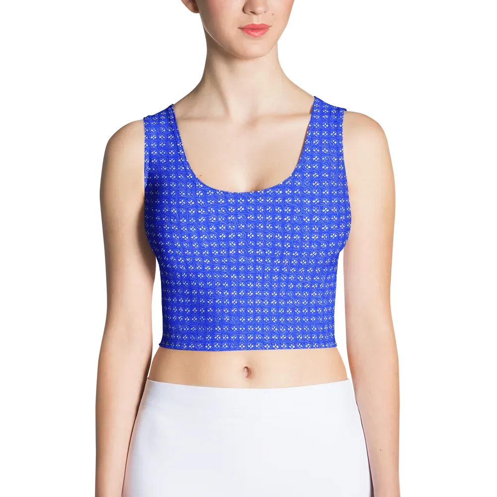 Azure Tangle on Crop Top — Front
