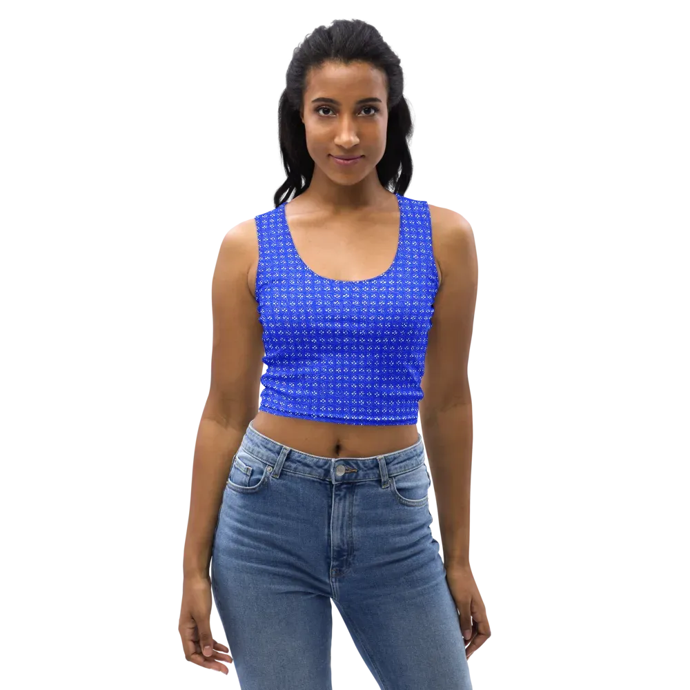 Azure Tangle on Crop Top — Front