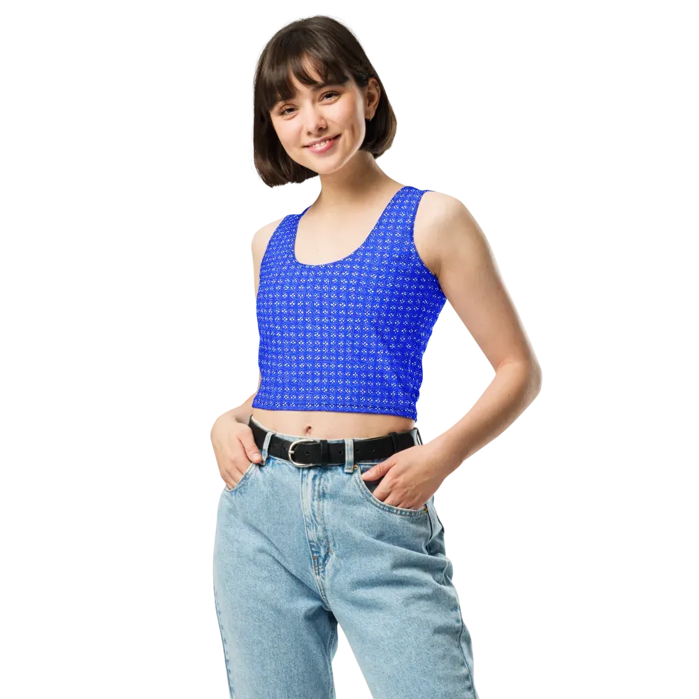 Azure Tangle on Crop Top — Front