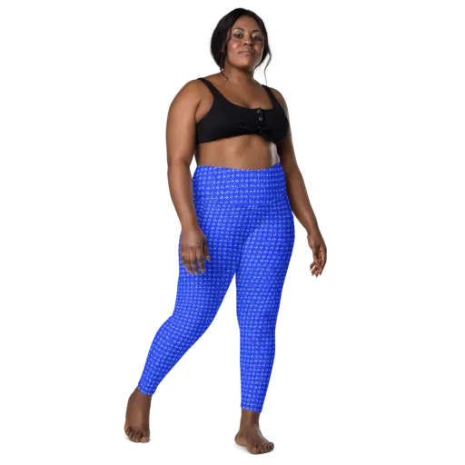 Azure Tangle on a Leggings with Pockets
