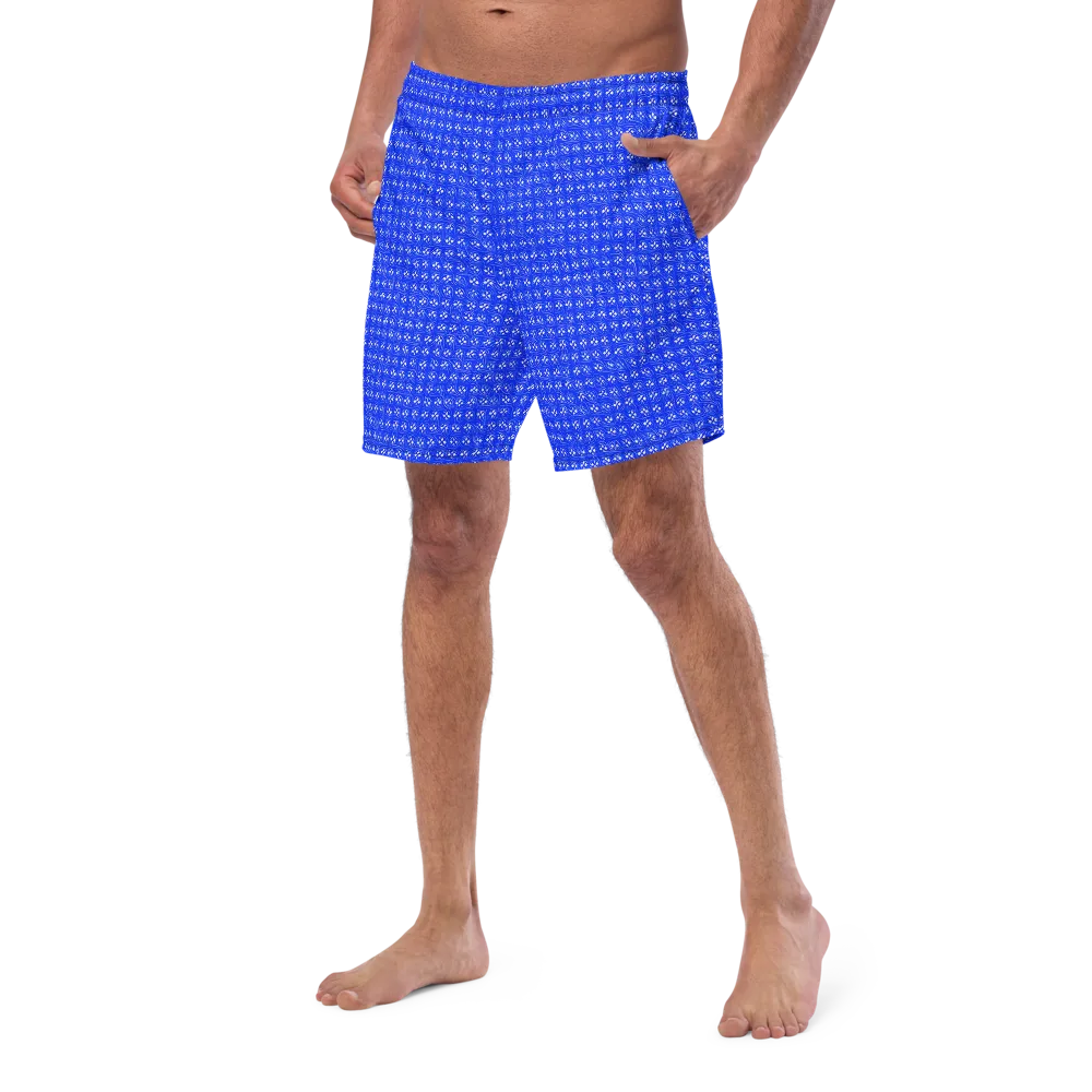 Azure Tangle on Swim Trunks — Left Front