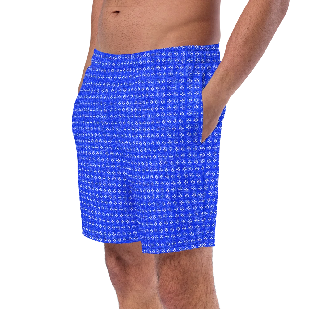 Azure Tangle on Swim Trunks — Left Front