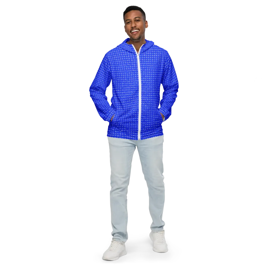 Azure Tangle on Men's Windbreaker — Front