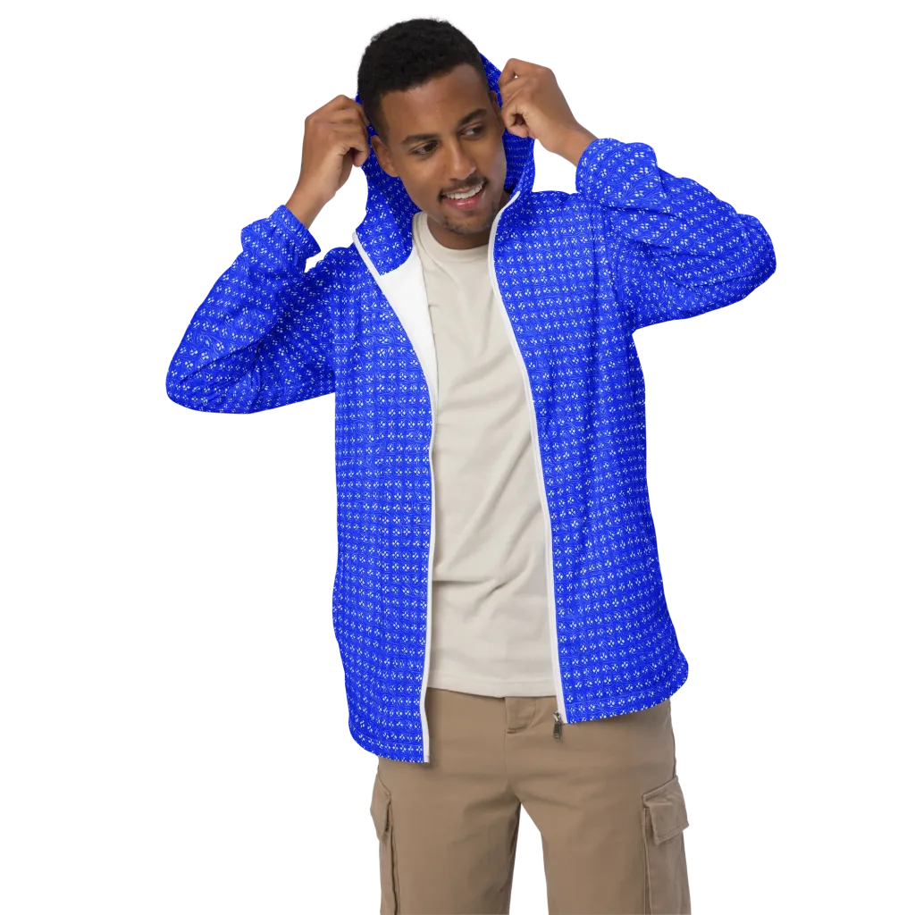 Azure Tangle on Men's Windbreaker — Front