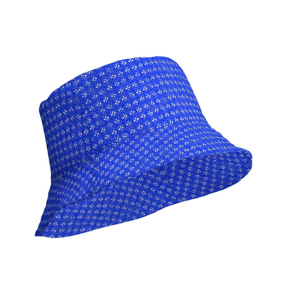 Azure Tangle on Reversible Bucket Hat — Product details Outside