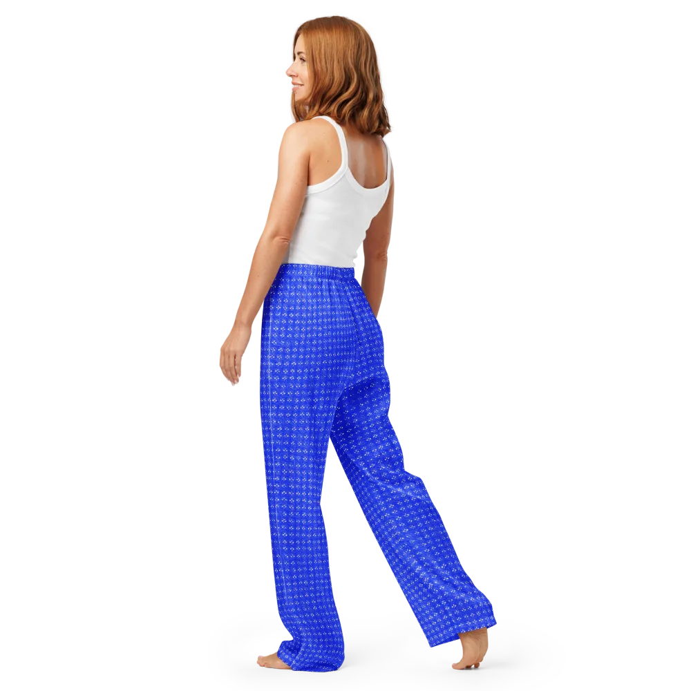 Azure Tangle on Women's Pajama Pants — Back