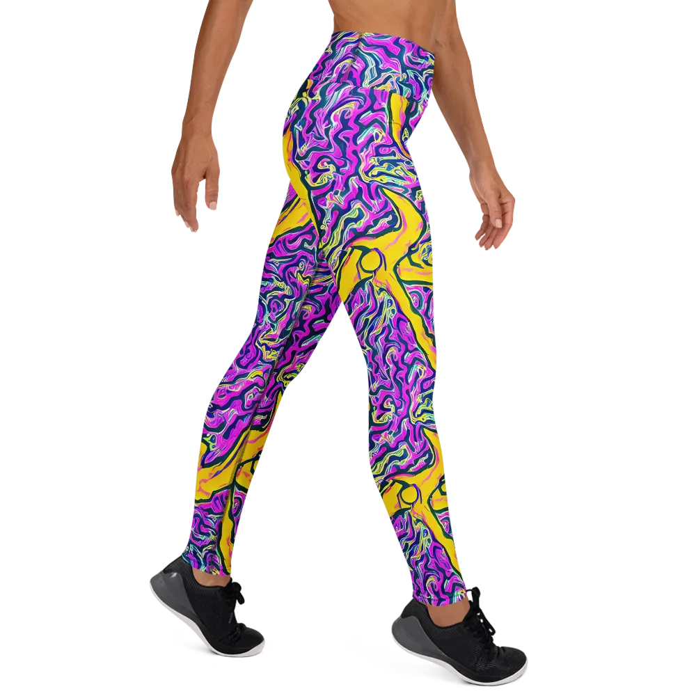 Zenith Waves on Yoga Leggings — Right